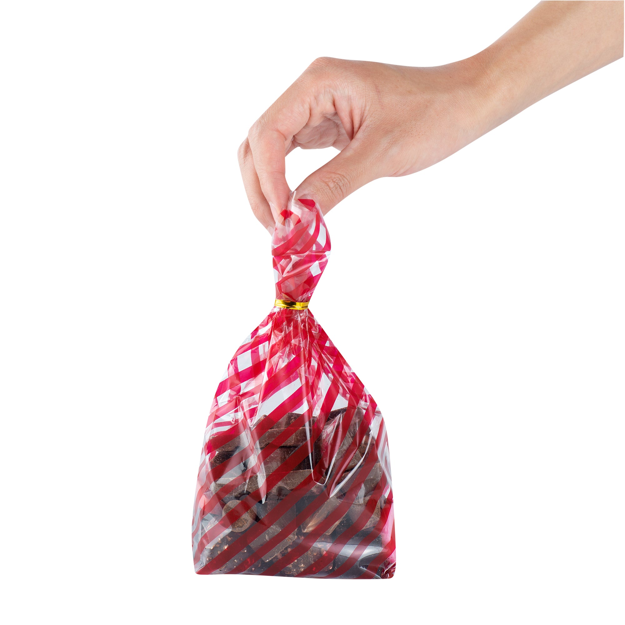 Premium Plastic Candy Bags with Stripes - Gusseted Design 4x2x9.5 Inches - Bulk Pack of 4000 - Perfect for Candy Packaging, Party Favors & Retail Display