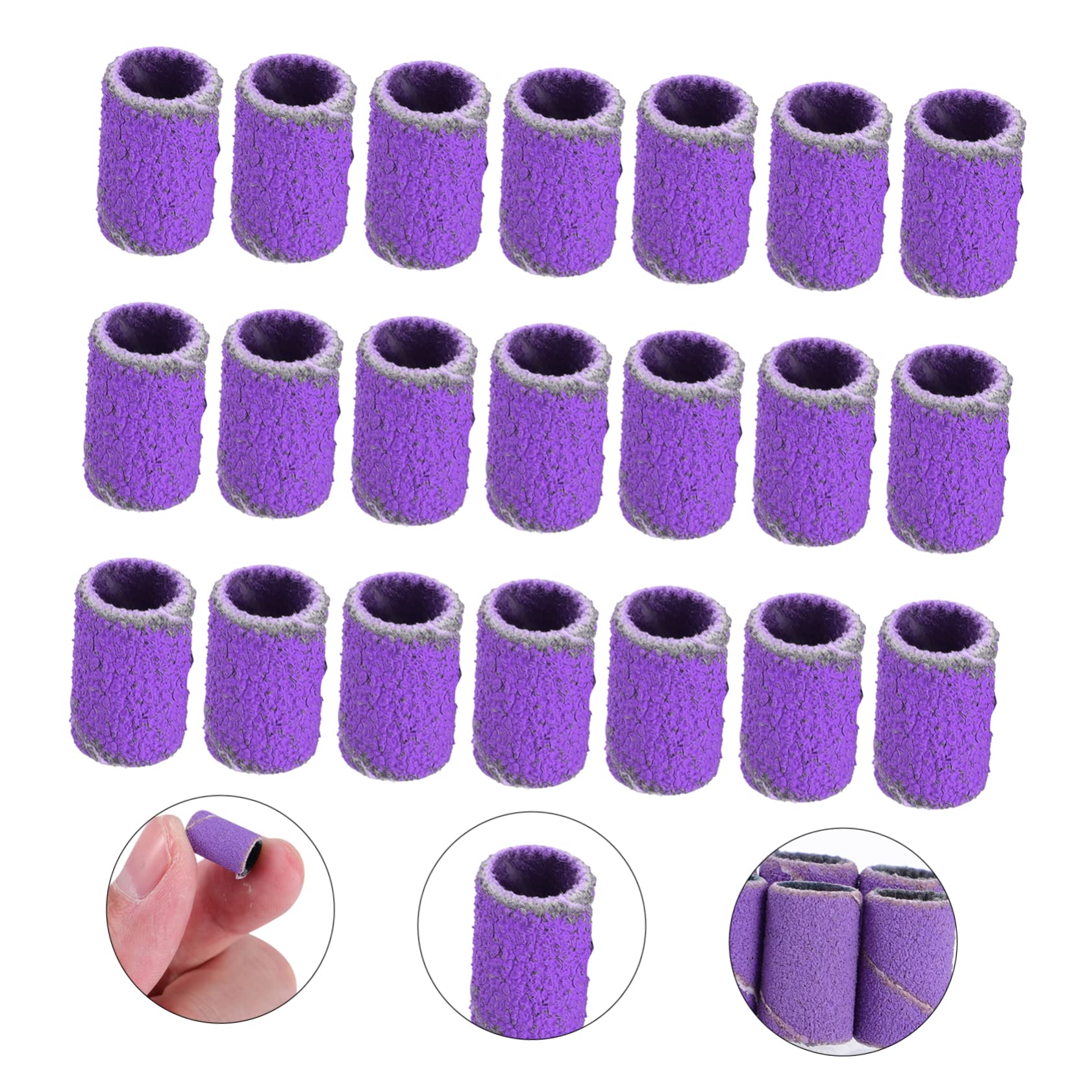 FOMIYES 100pcs x 3 Sets Nail Grinding Heads & Sanding Bands for Nail Drills - Professional Manicure & Pedicure Polishing Tools for Home Salon Use - Perfect for Acrylic, Gel, and Natural Nail Care