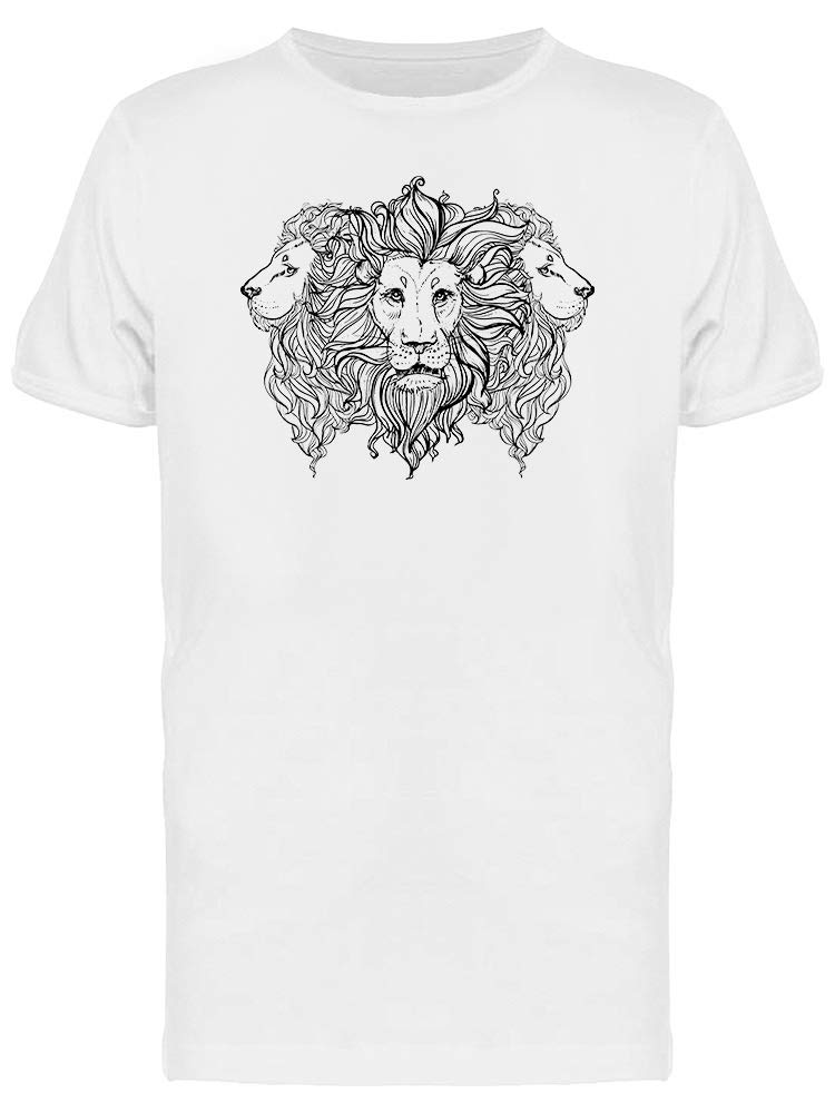 Three Lion Faces Graphic T-Shirt for Men - Stylish Casual Wear for Street Fashion & Everyday Outfits