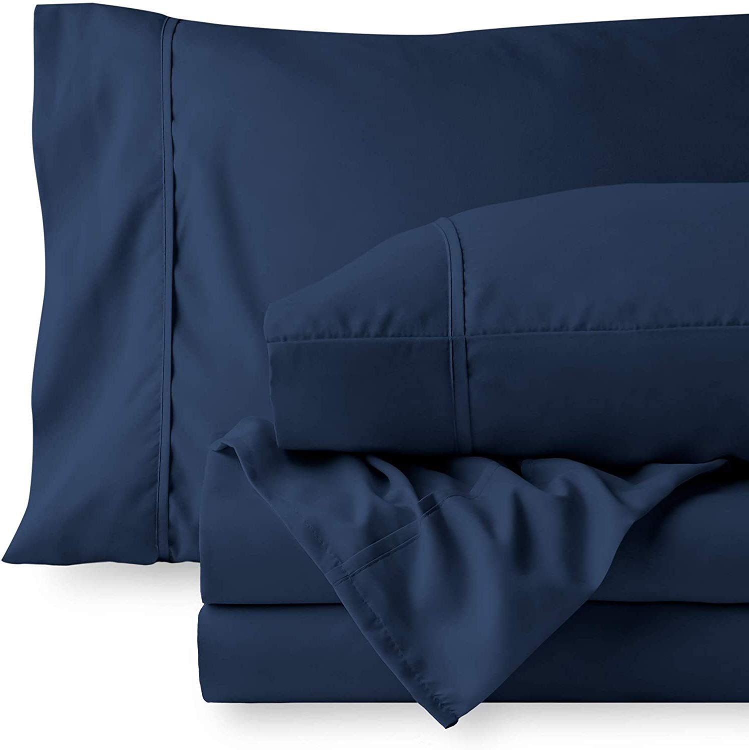 Premium 3-Piece Queen Duvet Cover Set - 400 Thread Count 100% Egyptian Cotton Comforter Cover with Pillow Shams, Navy Blue    Perfect for master bedrooms, guest rooms, or vacation homes - this luxurious duvet set provides breathable comfort year-round while elevating your bedroom decor with its rich navy hue.