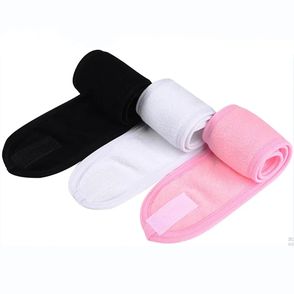 3 Pack Adjustable Hair Bands for Women - Soft & Comfortable Headbands for Spa, Yoga, Workout, and Daily Use