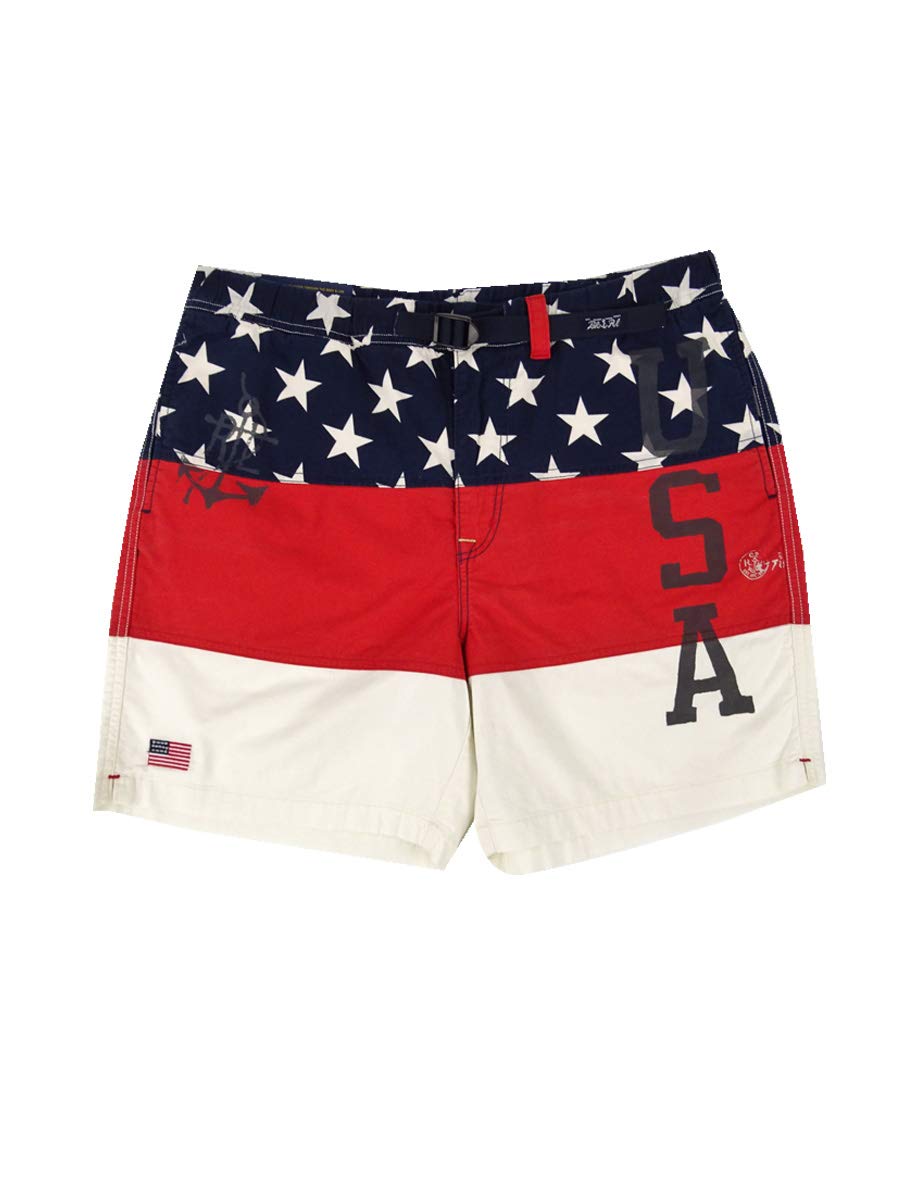 Ralph Lauren Men's Americana Stretch Shorts - Comfortable Cotton Blend Casual Shorts for Summer, Golf, and Outdoor Activities