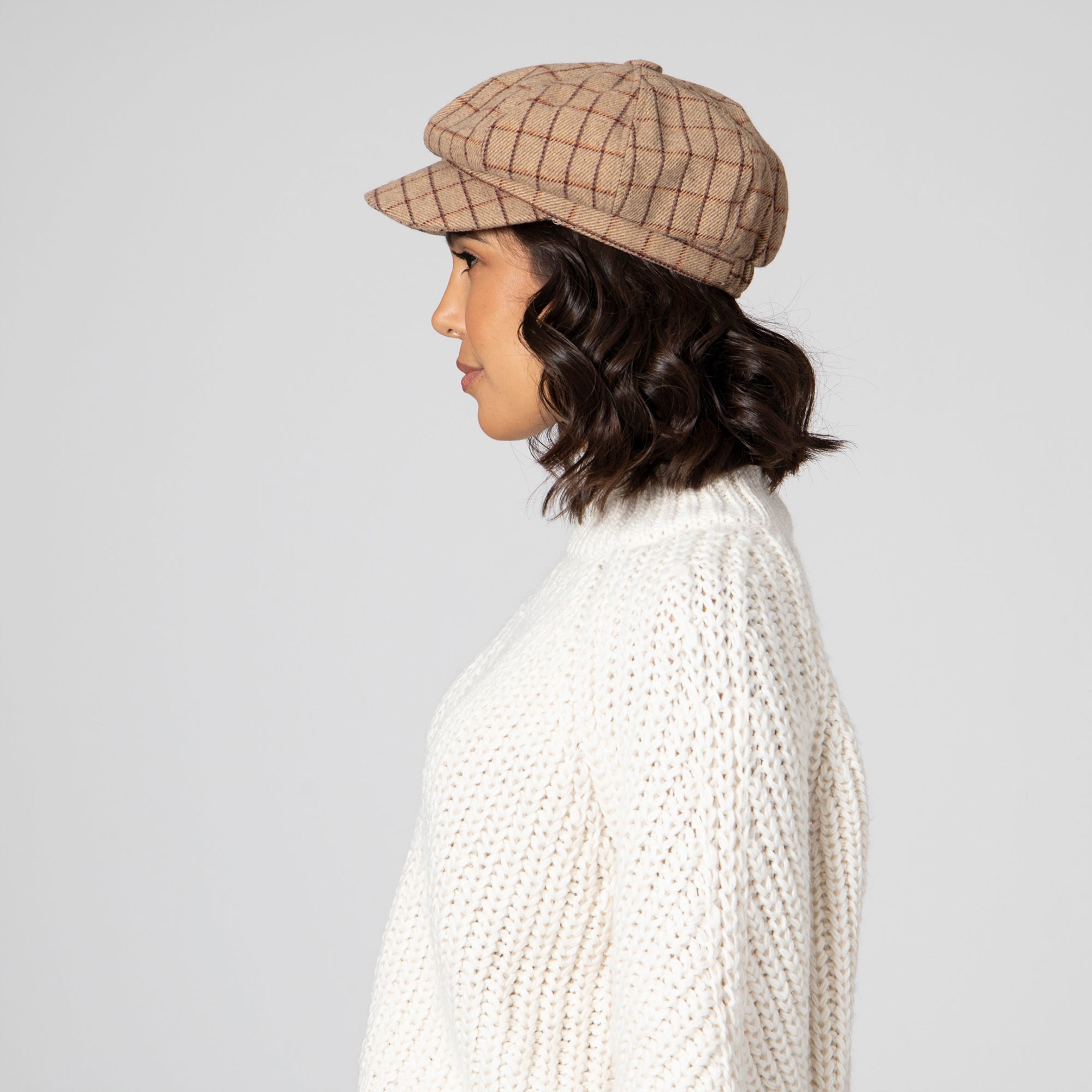 Women's Stretch Baker Boy Cap - Vintage Newsboy Hat with Adjustable Back for Casual & Outdoor Wear