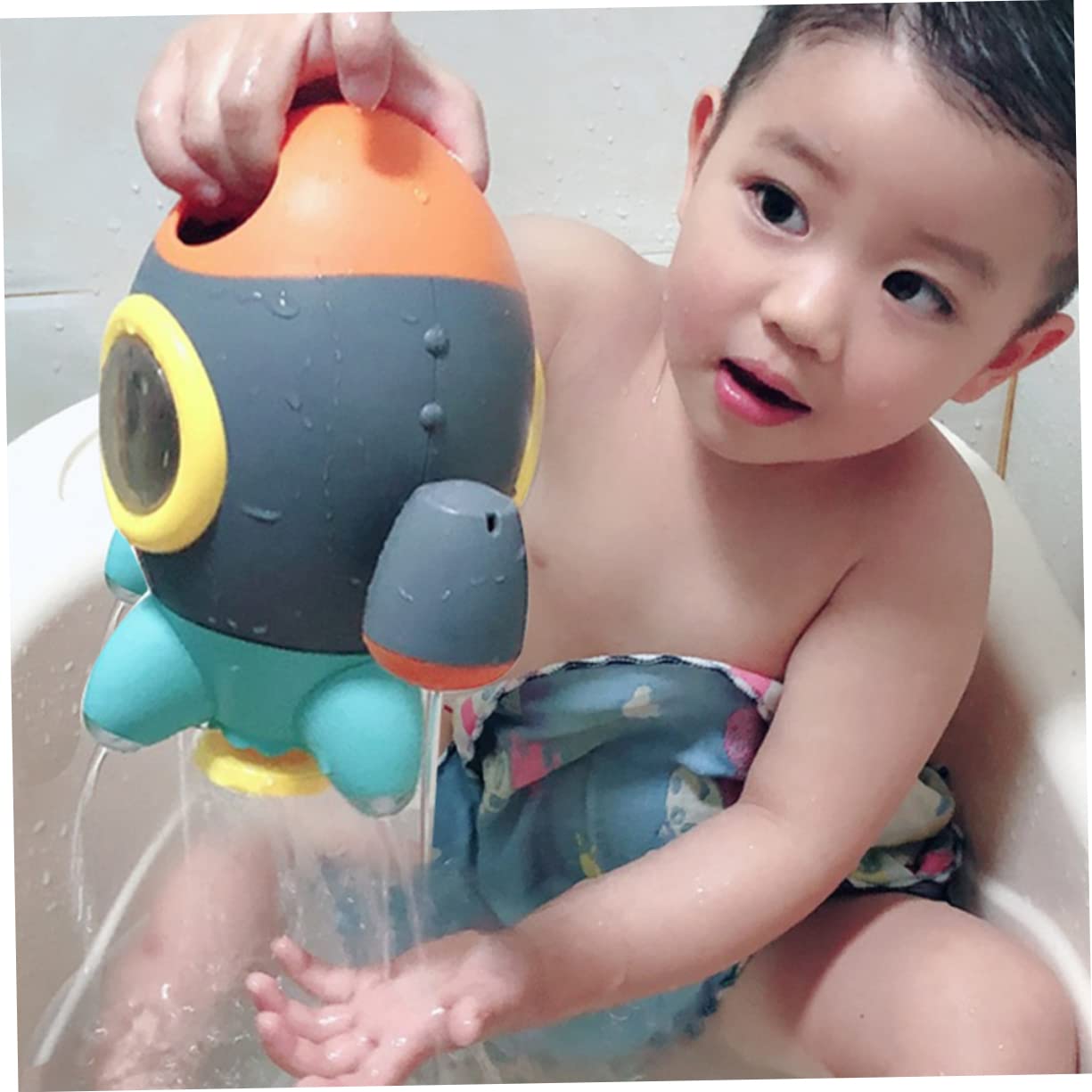 UPKOCH 3 Pack Rocket Fountain Bath Toys for Toddlers - Water Shooting Shower & Beach Play Set, ABS Plastic Grey - Fun Outdoor Pool & Bathtime Sensory Play for Kids