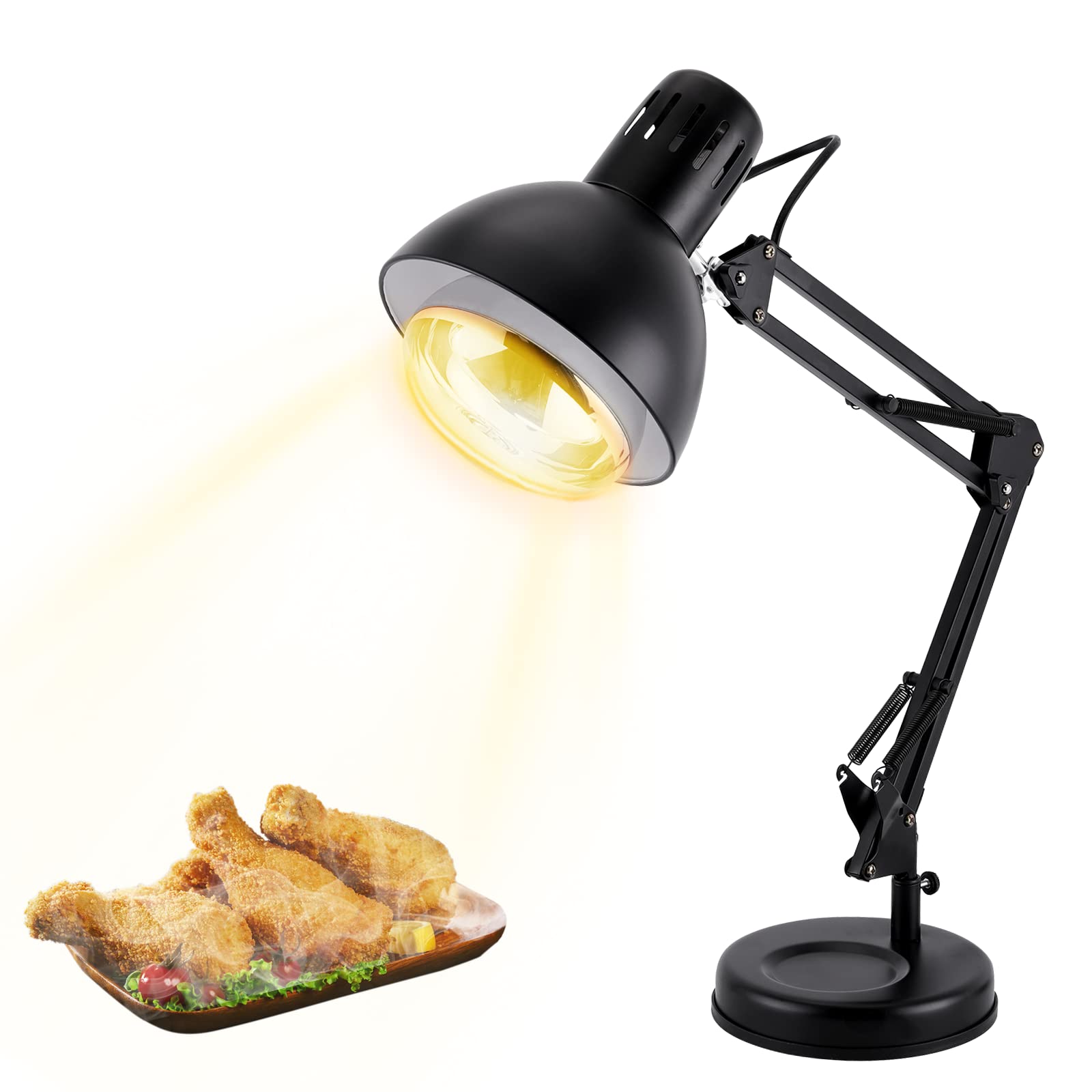 250W Food Heat Lamp - Kitchen Warmer for Home & Restaurants