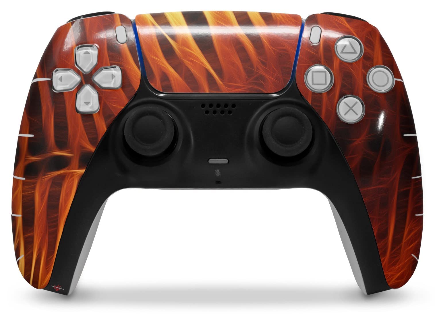 PS5 DualSense Controller Skin Wrap - Fractal Fur Tiger Design for Gaming & Protection