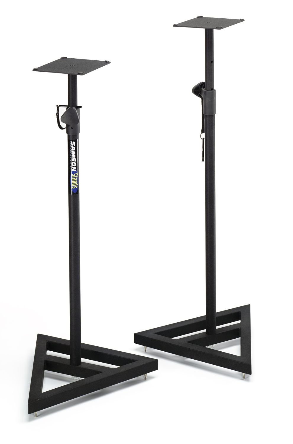 Samson MS200 Heavy Duty Studio Monitor Stands - Adjustable Speaker Stands for Home & Professional Studios, DJ Booths, and Recording Rooms - Durable & Stable for Optimal Sound Quality