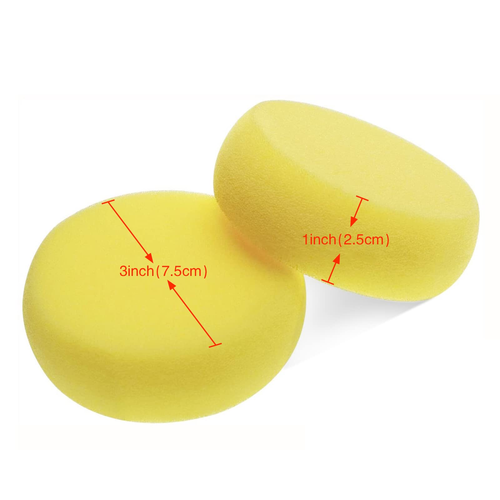 8 Pack 3 Inch Round Painting Sponges - Artist Sponge for Watercolor, Pottery Clay & Face Painting - Soft Yellow Art Sponge for Kids & Adults - Perfect for DIY Crafts, Ceramics & Halloween Makeup