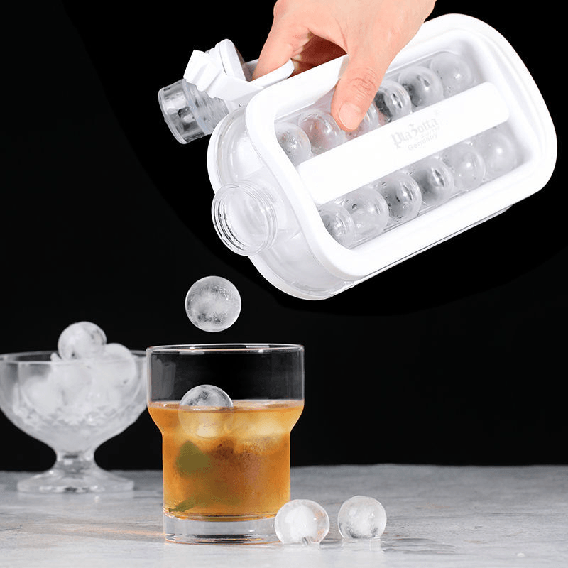 Portable Ice Ball Maker for Cocktails & Whiskey - Stainless Steel Ice Mold with Lid - Perfect for Home Bars, Parties & Gifts