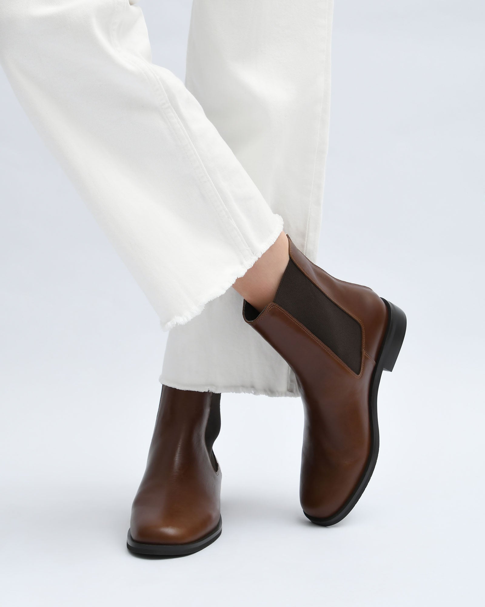 Gabe Flat Ankle Boots for Women – Dark Chocolate Genuine Leather – Comfortable Casual & Office Wear – Perfect for Fall, Winter & Everyday Outfits