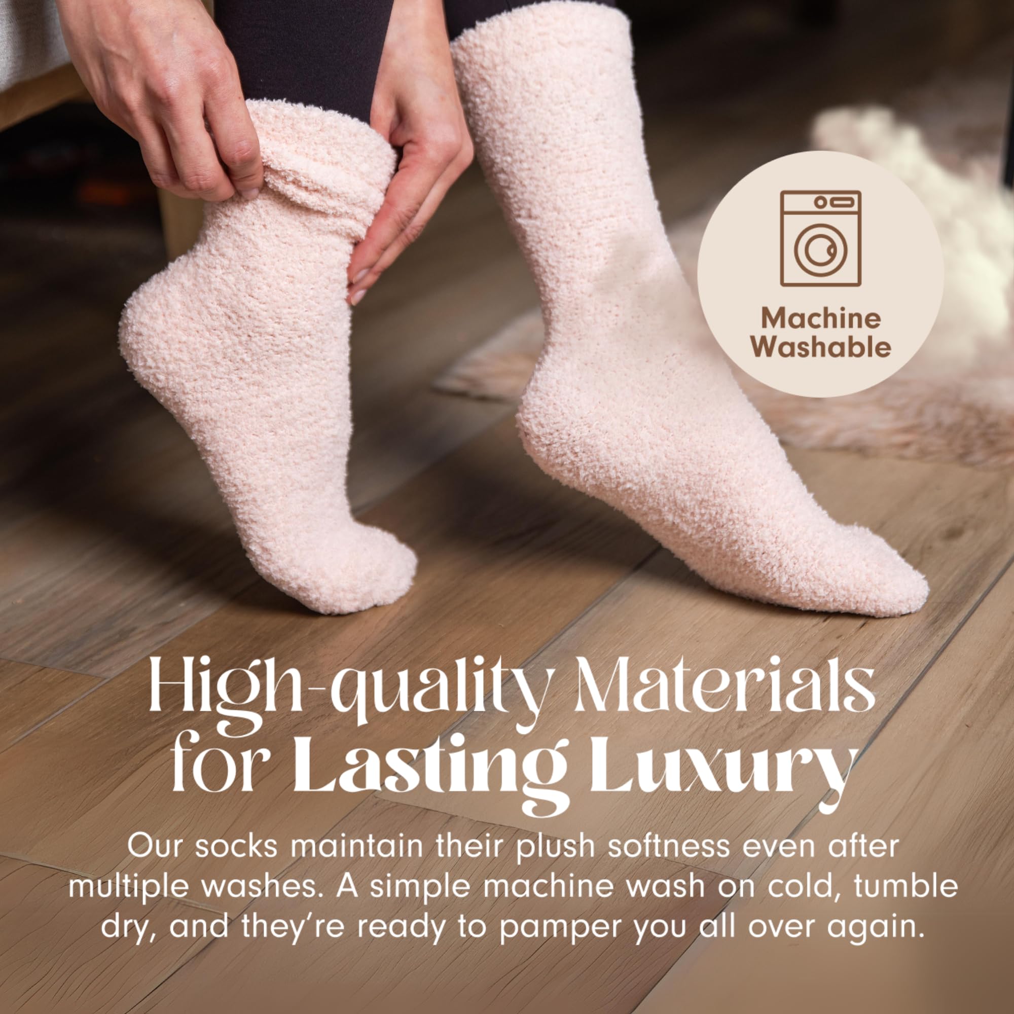 Unboxme Gifts Ultra Soft Cloud Socks for Women & Men - Warm & Cozy Luxury Sleep Socks with Plush Fabric - Perfect for Relaxing at Home, Spa Days & Cold Weather Comfort