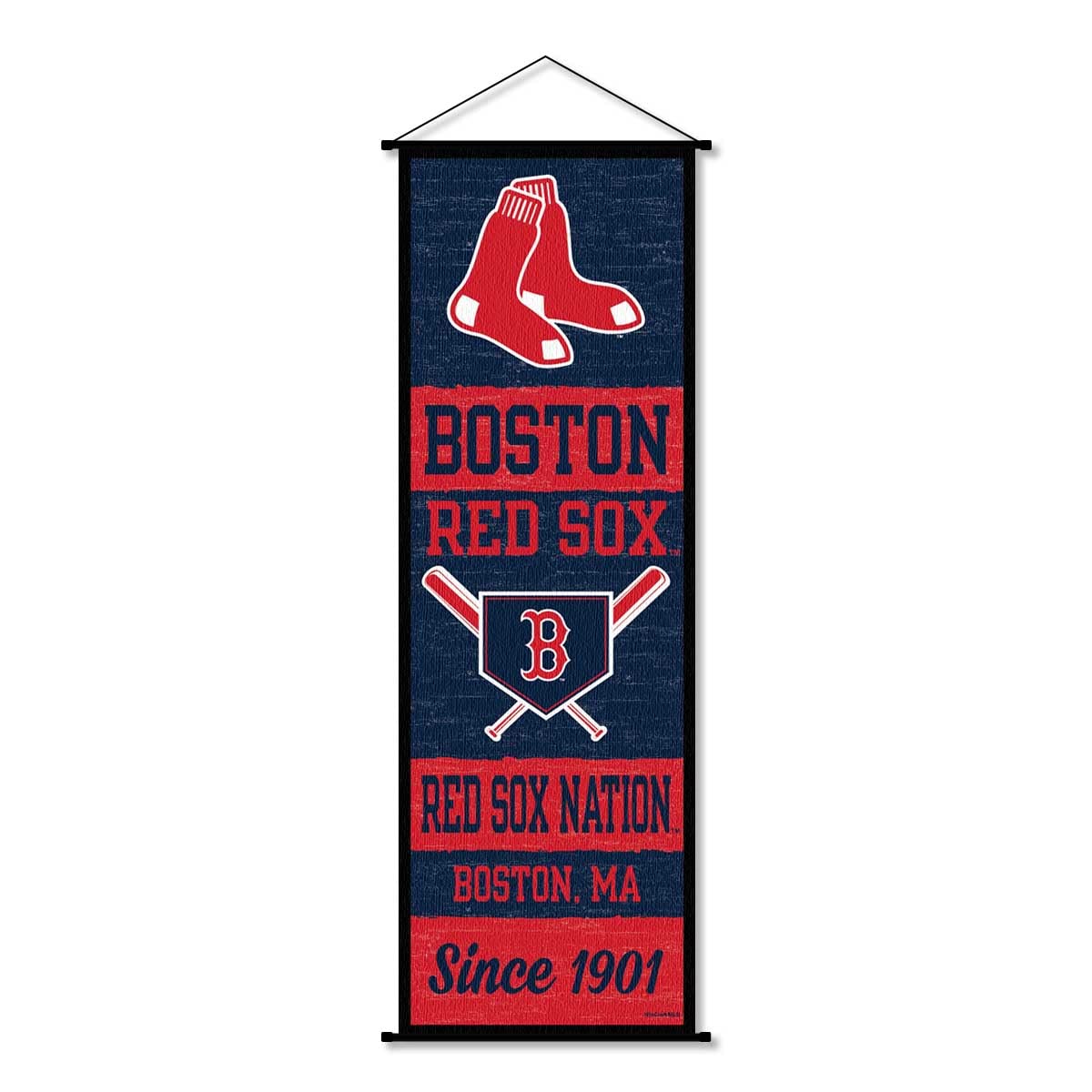 Boston Red Sox Banner and Scroll Sign - Vintage Baseball Team Wall Decor for Home, Office & Game Room - Perfect for Fans & Sports Memorabilia Collectors
