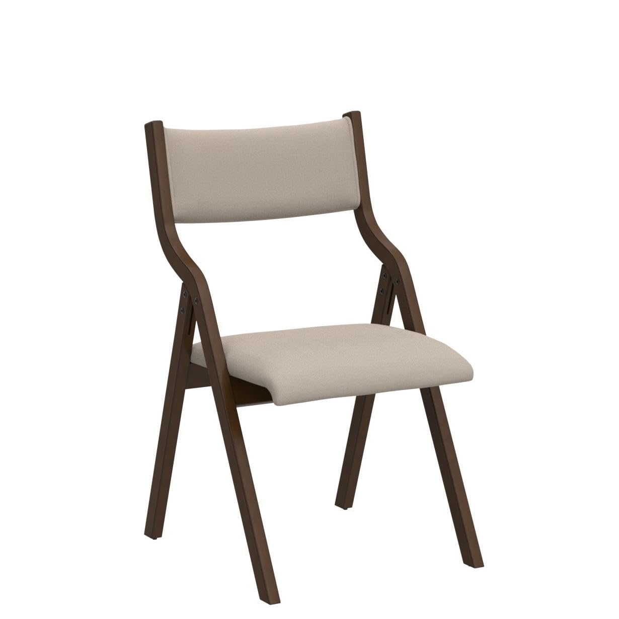 Modern Folding Chairs Set of 2 - Ball & Cast Taupe Dining Chairs with 18