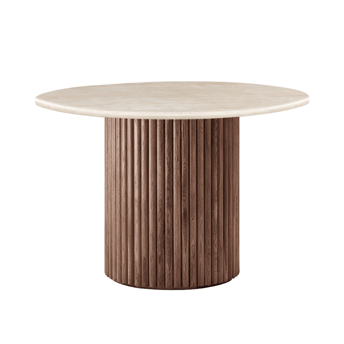 Cosmos Travertine Dining Table - Elegant Natural Stone Table for Kitchen & Dining Room - Perfect for Family Gatherings & Dinner Parties