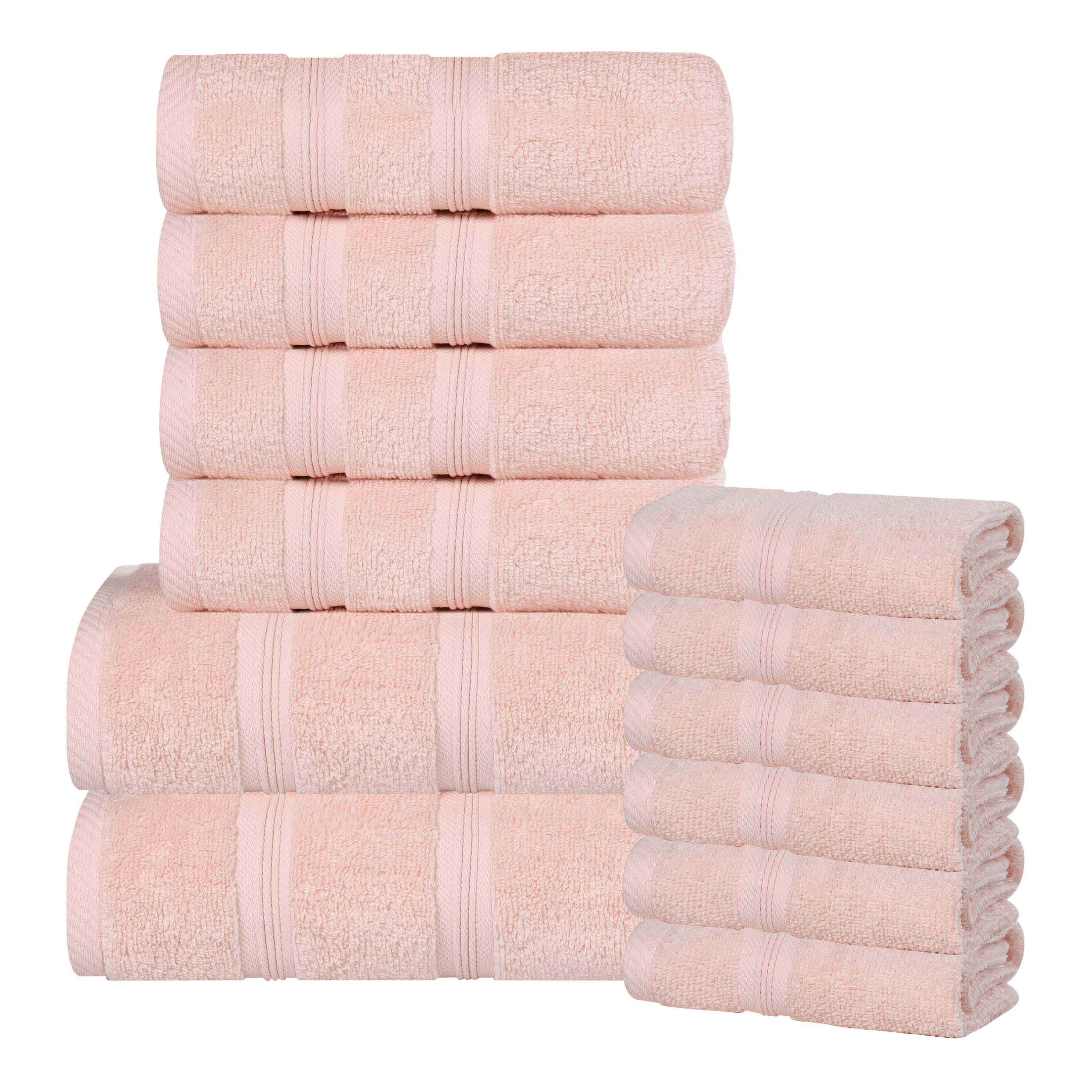 Premium 12-Piece Smart Dry Zero Twist Cotton Towel Set - Ultra Soft, Absorbent & Quick Dry Bath Towels for Spa, Gym, and Luxury Home Use