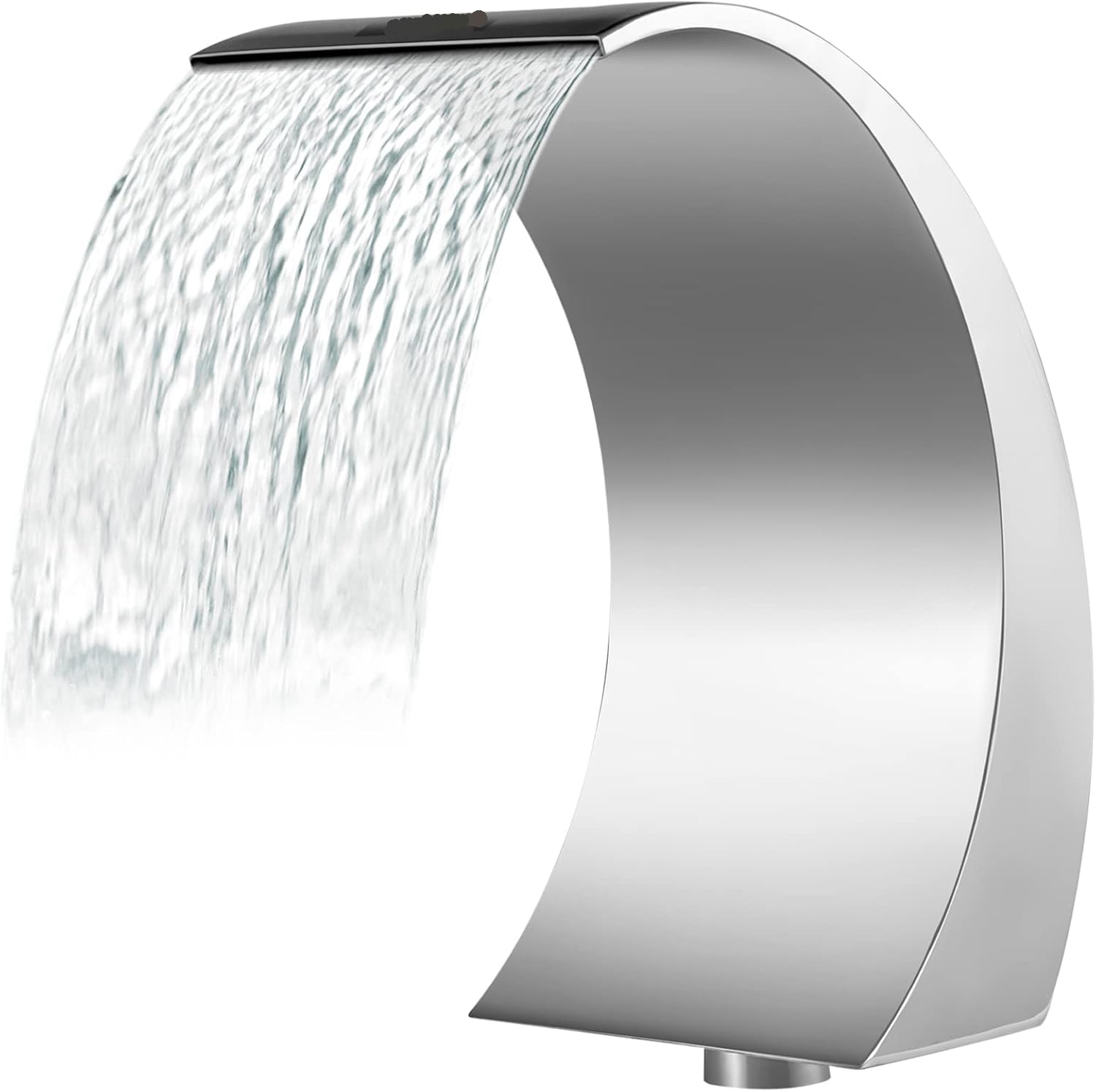 Stainless Steel Swimming Pool Waterfall Fountain Nozzle - Arc Hook Design, G1 1/2 Female Thread (15.7x7.9x4.9in) for Backyard Pools, Spas & Water Features | Durable Outdoor Waterfall Outlet