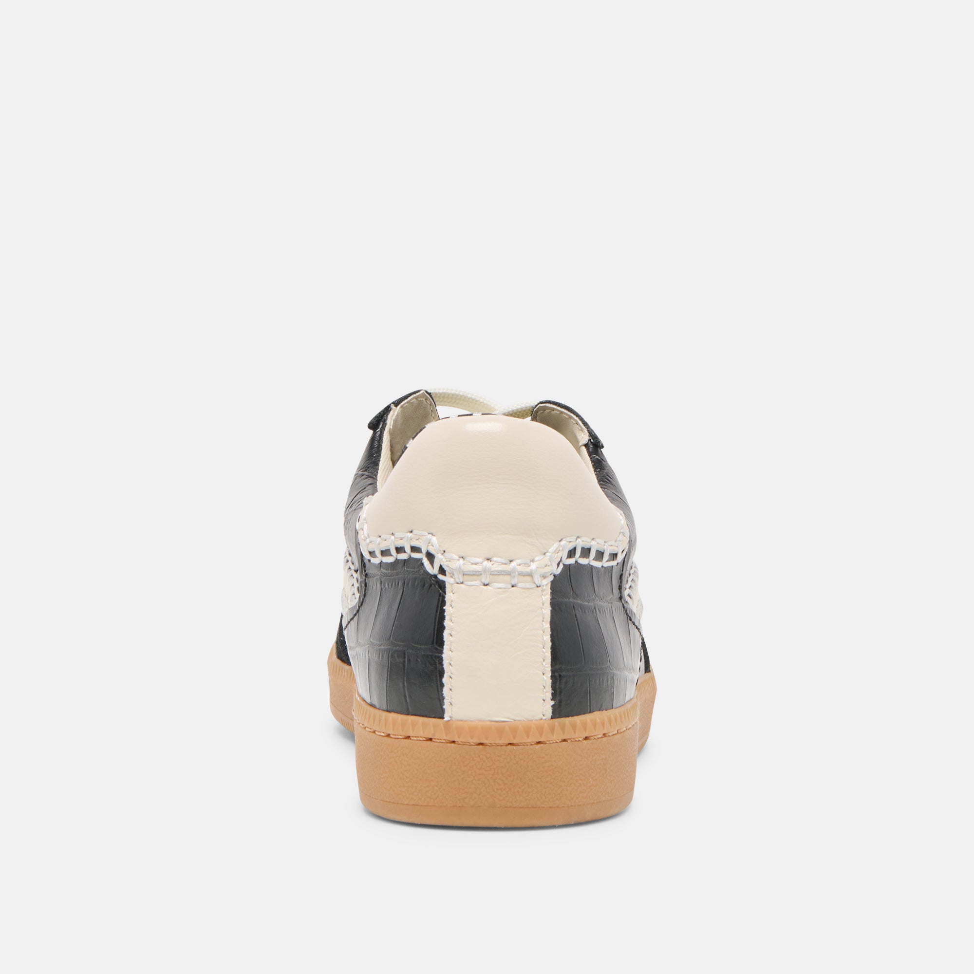 Stitch Sneakers for Women - Noir Crocodile Embossed Leather Fashion Shoes - Perfect for Casual Wear, Office & Date Nights