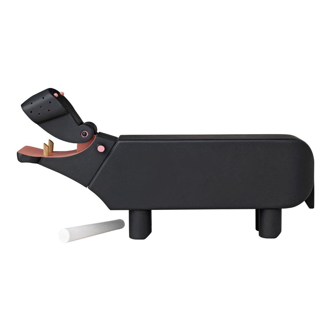 Blackboard Hippo Figurine - Cute Decorative Statue for Home & Office - Perfect for Classroom Decor, Teacher Gifts, and Desk Accessories