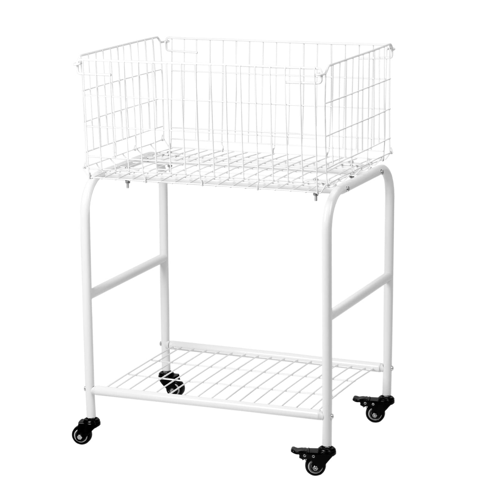 Foldable Rolling Laundry Hamper with 4 Smooth-Glide Wheels (2 Locking) - 31.1