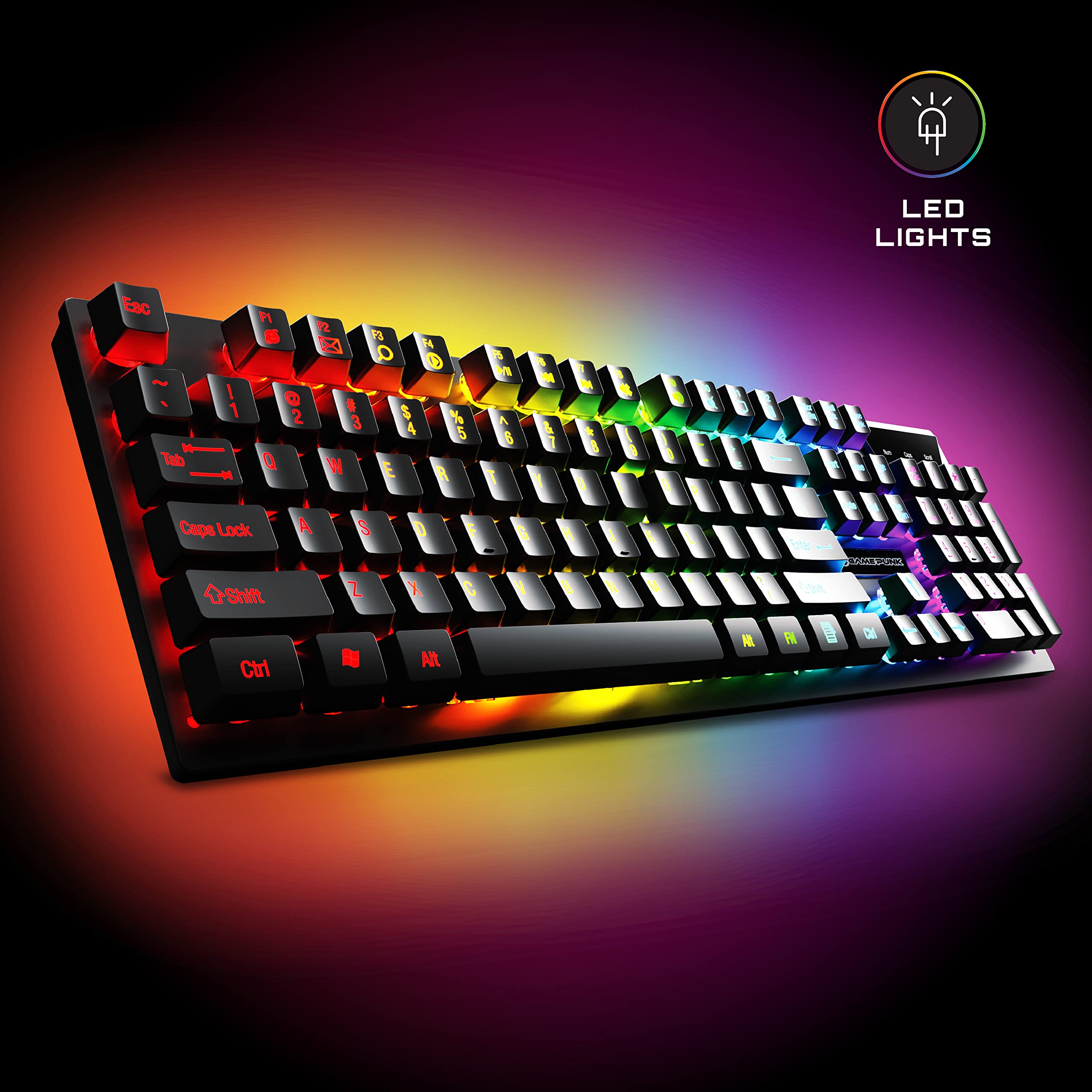 4-Piece Pro Gaming Accessories Bundle with LED Mouse, RGB Mousepad, Backlit Keyboard & Light-Up Headset | E-Sports Gaming Gear for PC, PS5, Xbox Series X/S | Perfect for Competitive Gaming, Streaming & Night Battles