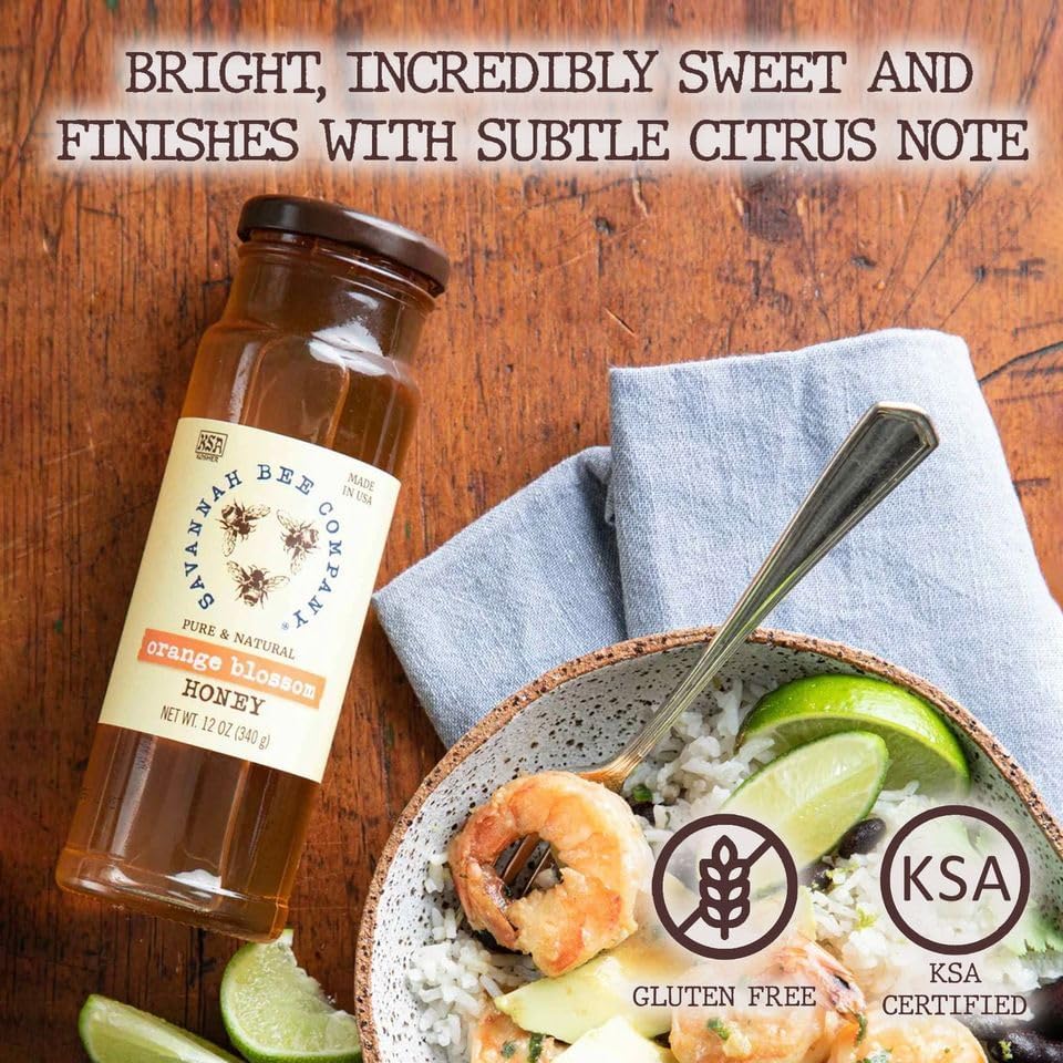 Savannah Bee Company Pure Raw Natural Honey - Unfiltered, Unprocessed, 100% Organic | Perfect for Tea, Baking, Smoothies & Healthy Recipes