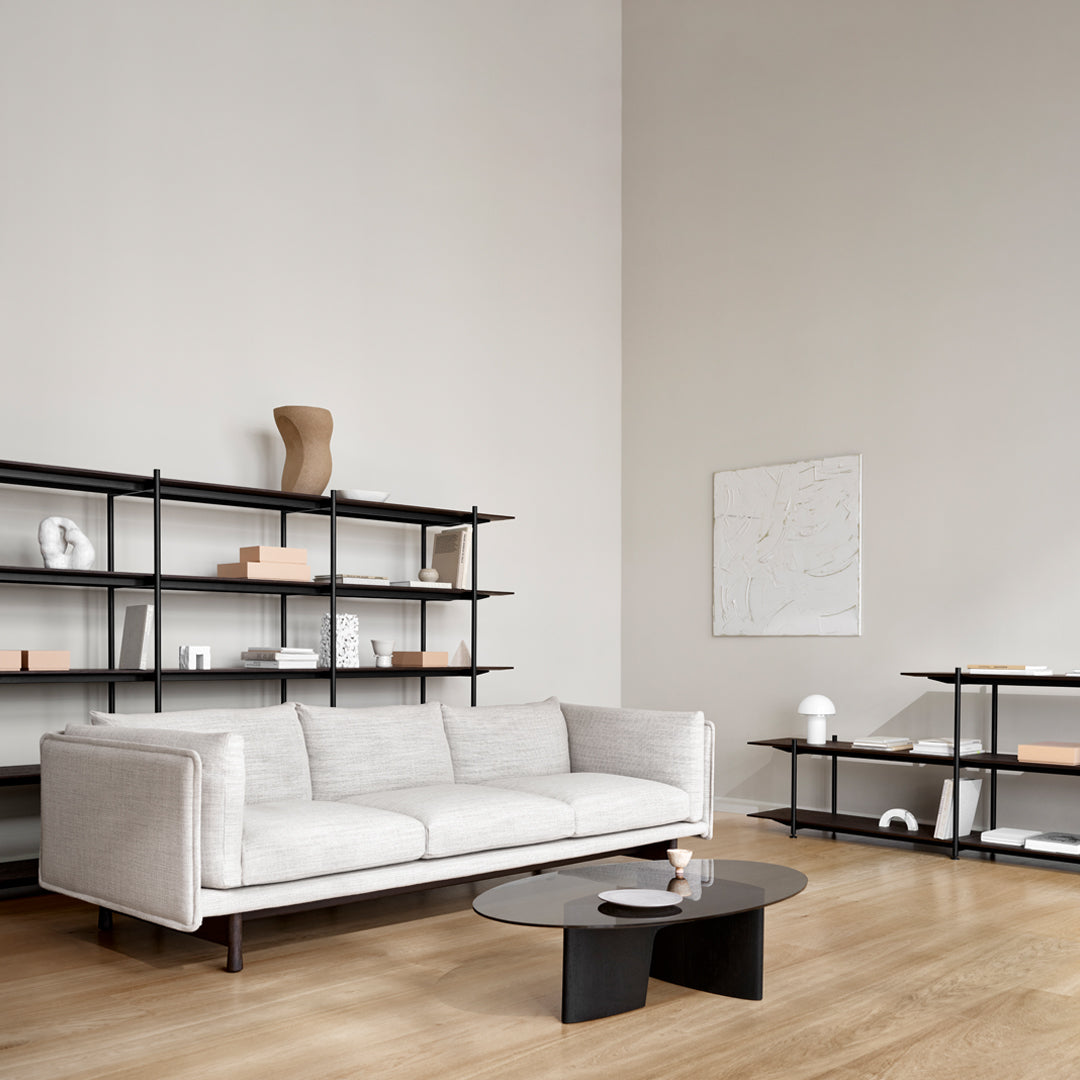 Jonas Wagell Formal Shelving Unit by Wendelbo - Modern Scandinavian Bookcase for Living Room & Office Storage