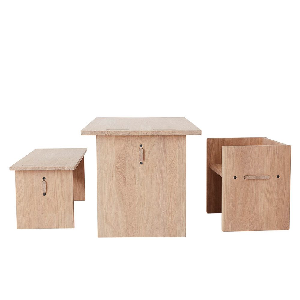 OYOY Arca Table - Natural Wooden Dining Table for Modern Homes | Perfect for Kitchen, Dining Room & Small Spaces