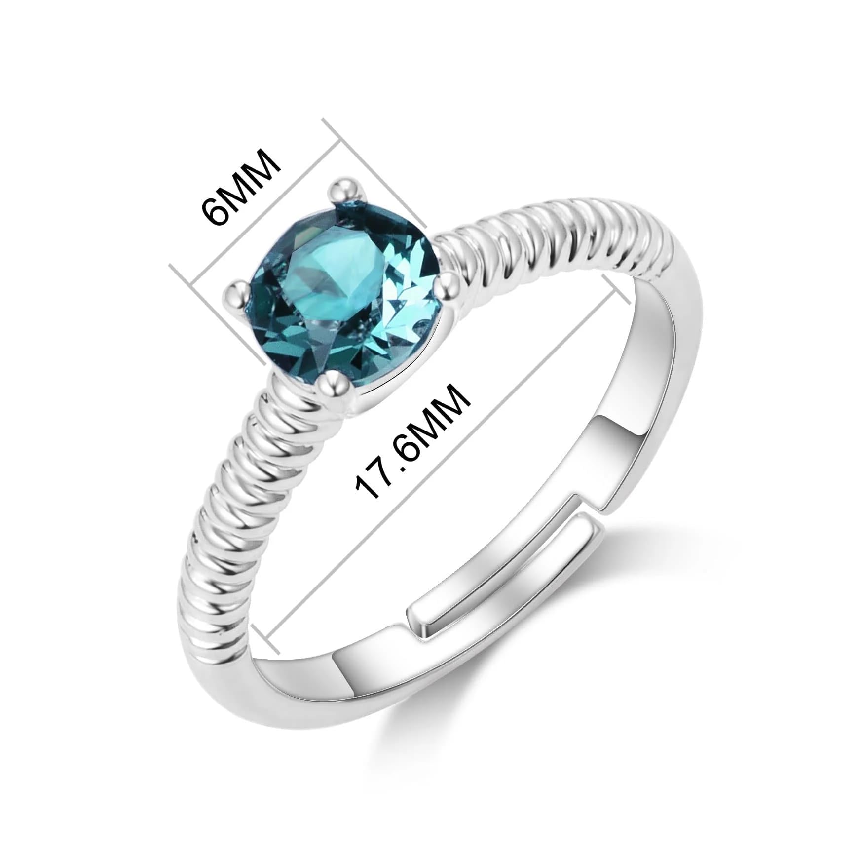 Emerald Birthstone Ring with Zirconia for Women - Perfect Gift for Mom