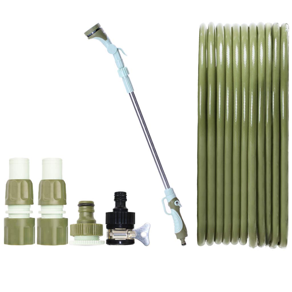 WMQ Multi-Function Garden Spray Gun - 8 Adjustable Nozzles with 82ft Hose & Extension Pole for Watering Plants, Car Washing, Lawn Care & Outdoor Cleaning | Perfect for Home Gardening, Vehicle Maintenance & Patio Cleaning