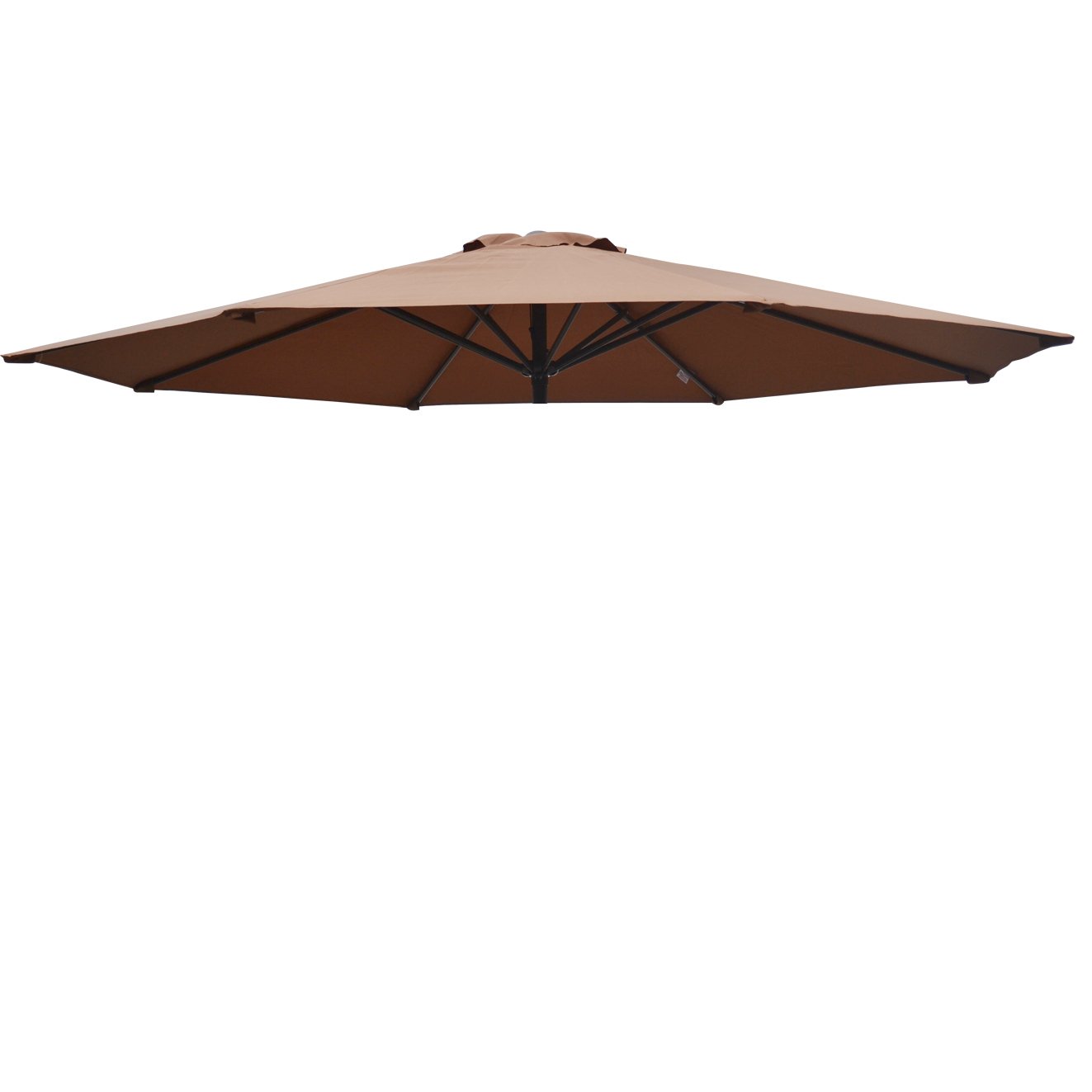 BenefitUSA 9ft 8-Rib Umbrella Canopy Replacement Cover - Durable Outdoor Patio Umbrella Top in Brown | Perfect for Backyard, Poolside & Garden Shade