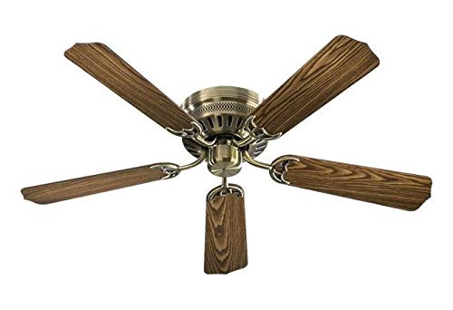 Vintage Brass Ceiling Fan with Light - Classic 3 Blade Design for Living Room, Bedroom & Patio - Energy Efficient Quiet Motor - Perfect for Home & Office Decor