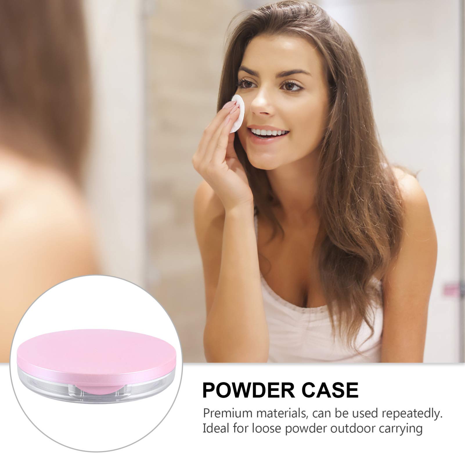 2pcs Travel-Sized Loose Powder Box - Portable 5g Powder Case for Makeup On-The-Go | Compact Powder Container for Touch-Ups, Gym Bag & Airplane Carry-On