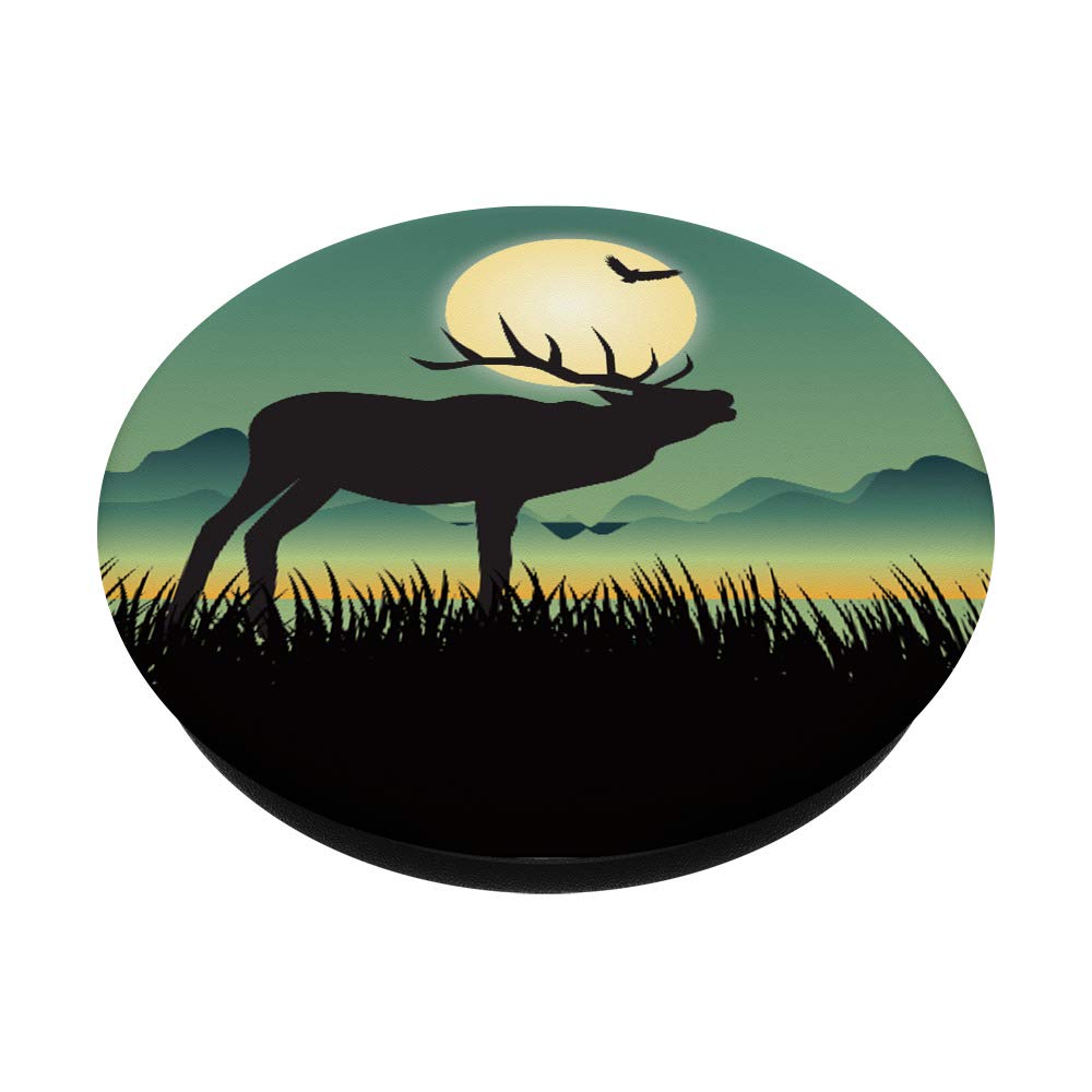 Elk Animal Nature Lover Wildlife PopSocket PopGrip - Swappable Phone & Tablet Grip for Girls, Teens, Women - Perfect for Outdoor Adventures & Daily Use