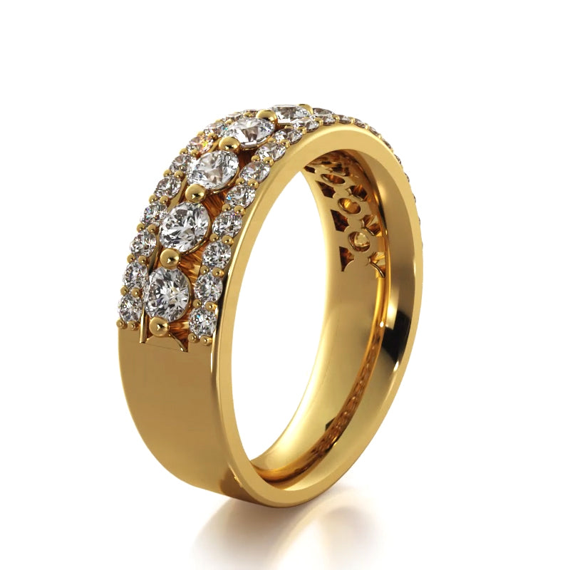1.03 Carat Round Diamond Wedding Band for Women - Elegant & Timeless Engagement Ring, Perfect for Bridal Jewelry, Anniversaries & Special Occasions