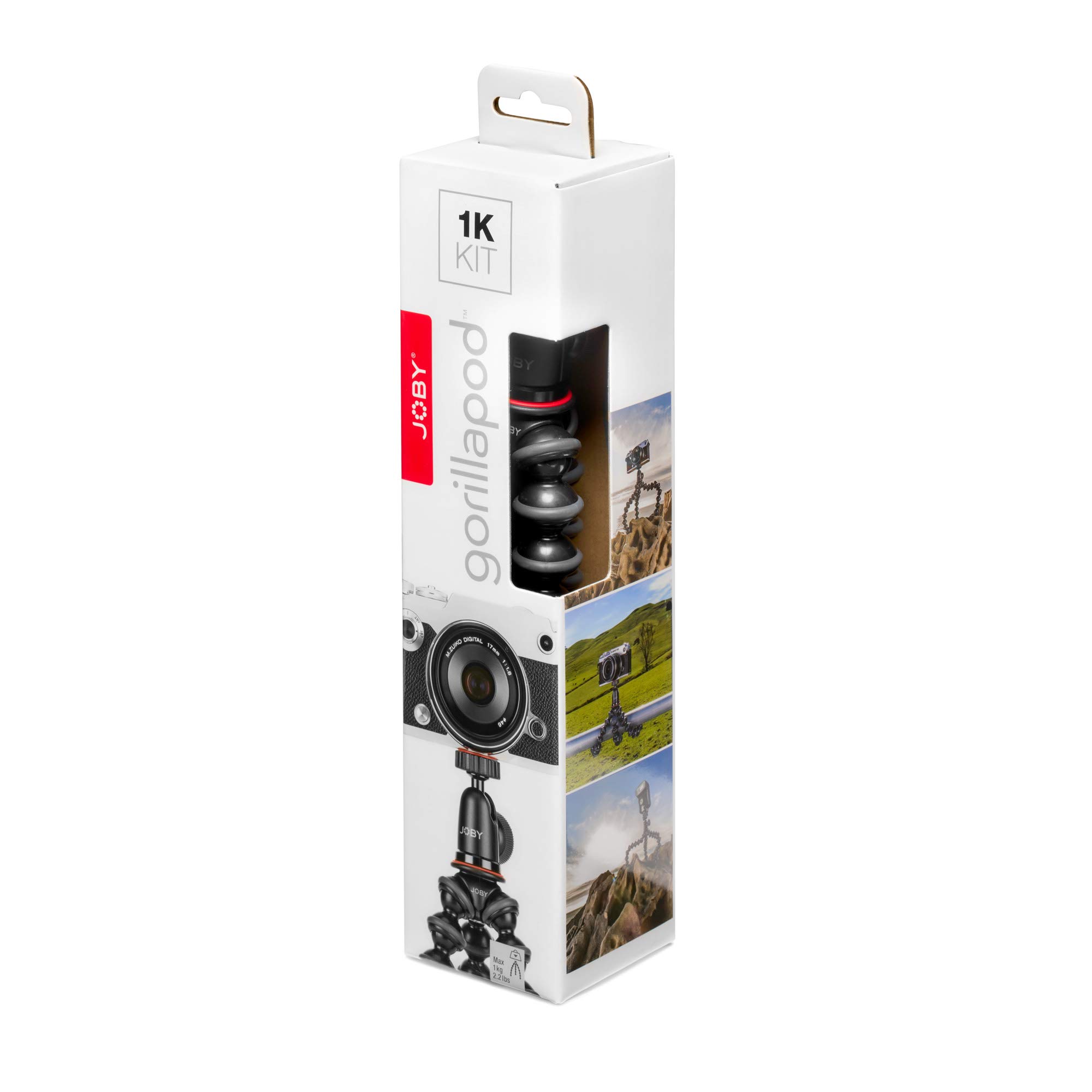 JOBY GorillaPod Compact Tripod Kit with Ballhead for Mirrorless Cameras - Lightweight & Flexible Tripod Stand for DSLR, Mirrorless (Up to 2.2 lbs) - Black/Charcoal - Perfect for Travel, Vlogging & Outdoor Photography
