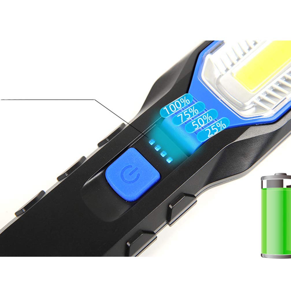 Rechargeable LED Magnetic Flashlight - Handheld Inspection Light for Car Repair, Work, and Emergency Use | Garneck Bright Torch with Long Battery Life