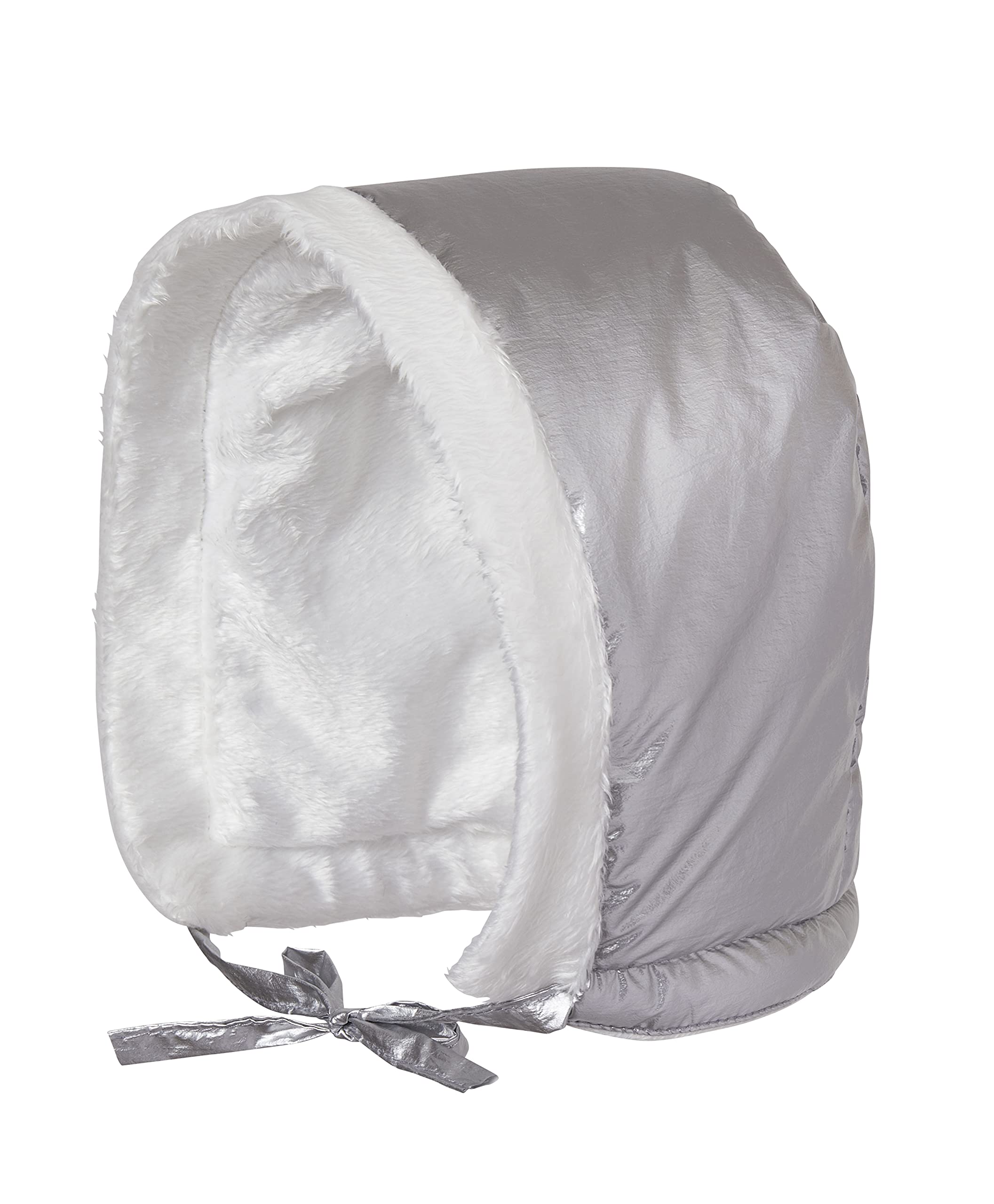 Cremson Baby Snowsuit Bunting - Silver Metallic 2-Piece Winter Puffer Jacket & Pram Bag Set for Newborns 0-6 Months | Warm Infant Outerwear for Girls & Boys | Perfect for Stroller Walks, Snow Play & Cold Weather Outings