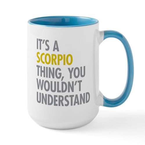 White/Blue Inside - Scorpio Thing Large Mug