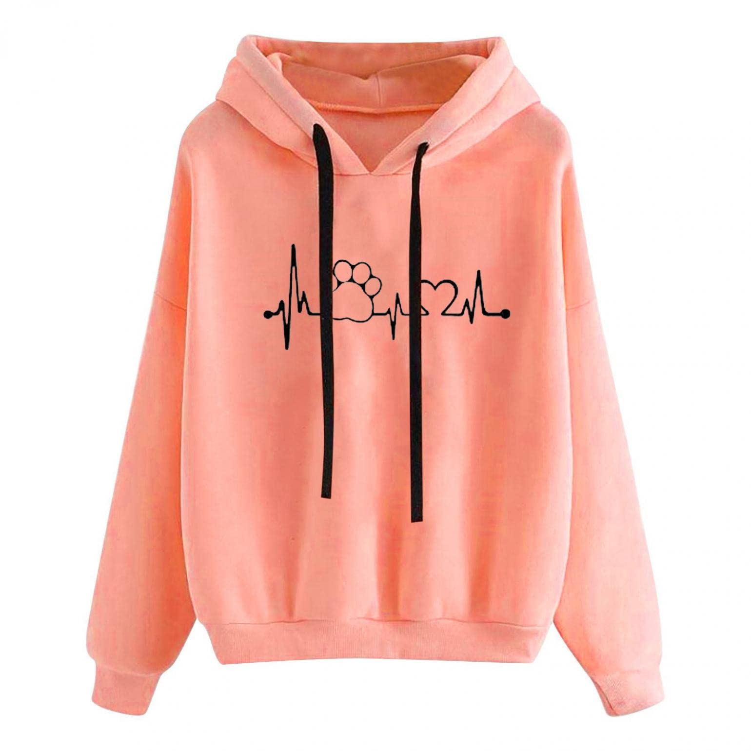 Women's Hoodies Sweatshirt - Long Sleeve Pullover with Drawstring, Solid & Printed Casual Tops for Women | Perfect for Workout, Lounge & Everyday Wear