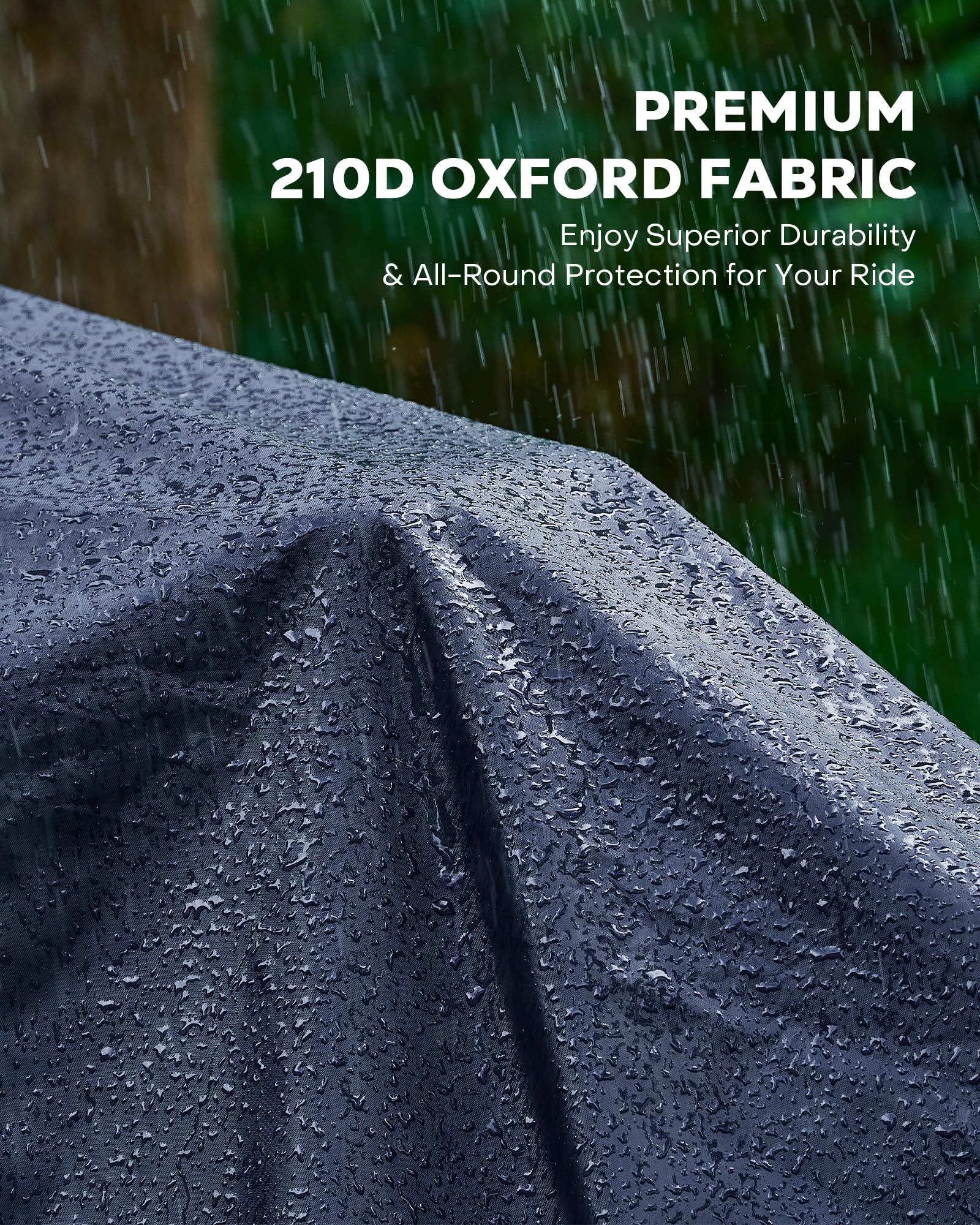 VIRIBUS Waterproof Bike Cover for 1-2 Bicycles - Heavy Duty 210D Outdoor Bicycle Cover with Lock Holes & Windproof Buckles - Fits Mountain, Road & Electric Bikes - Perfect for Garage, Patio & Outdoor Storage Protection