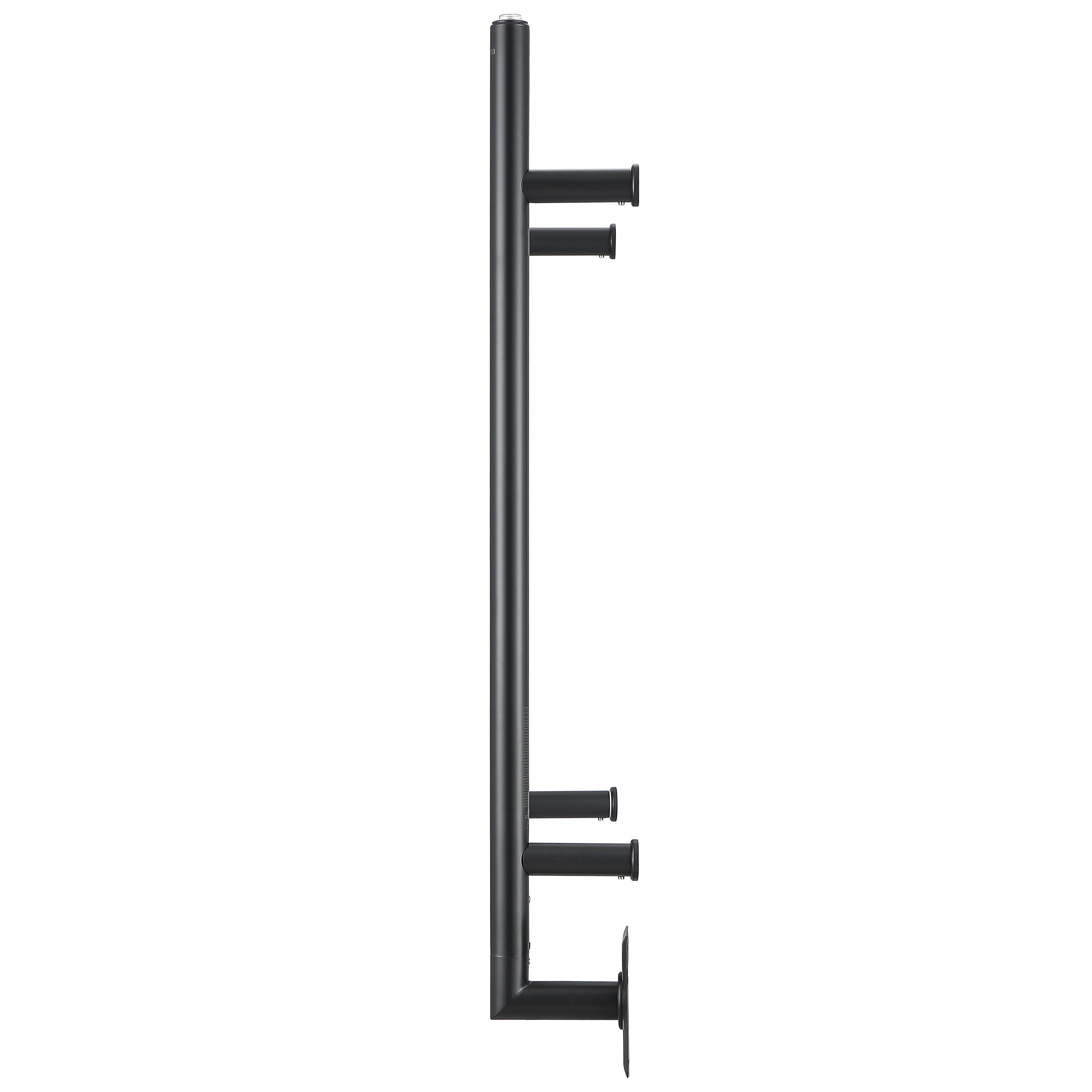 Ancona Comfort 7 Bar Hardwired Towel Warmer with WiFi Timer - Matte Black Bathroom Heater for Spa, Luxury Home & Hotel Use