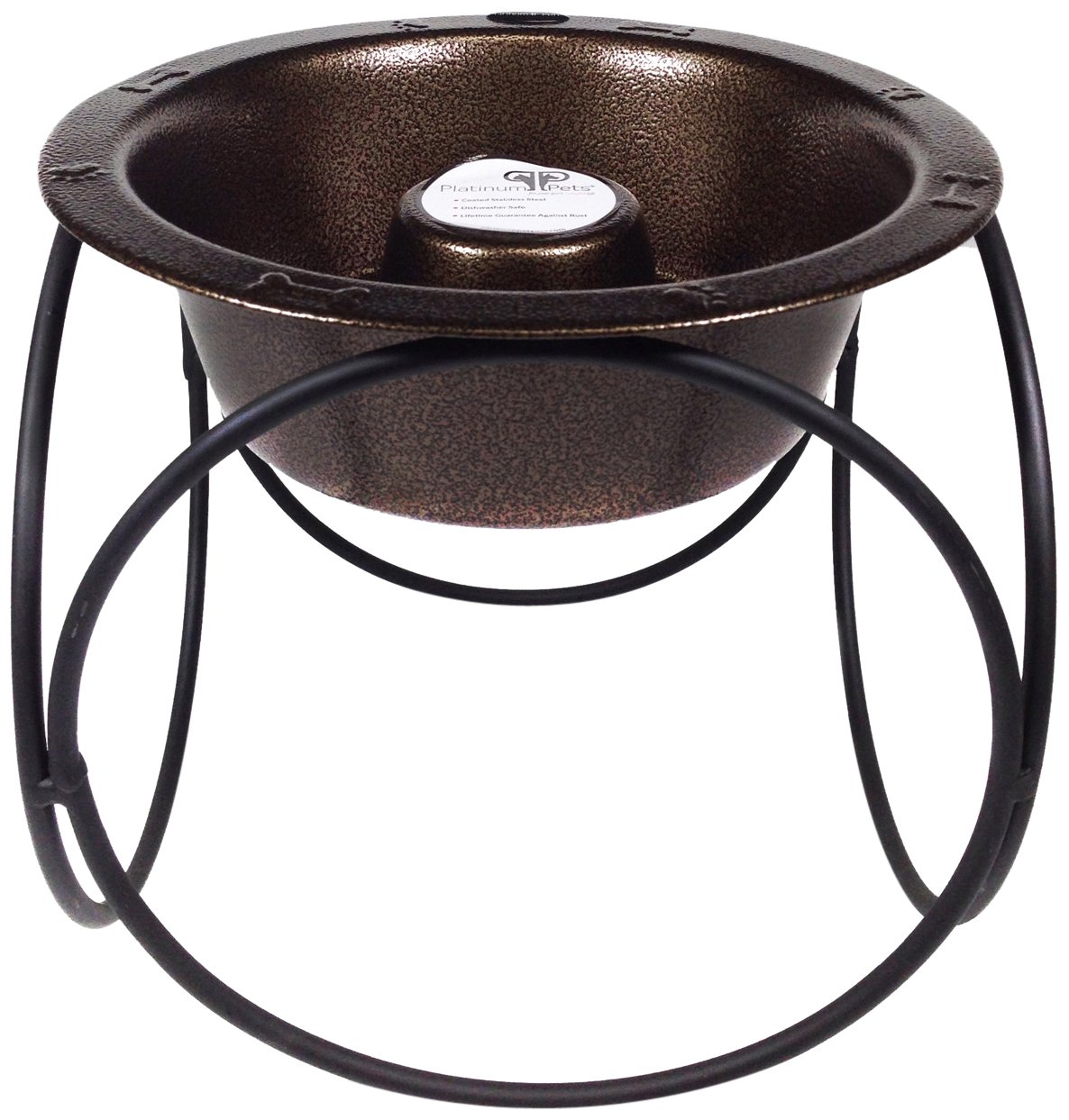 Platinum Pets Slow Feeder Dog Bowl - Stainless Steel & Copper Vein Design for Small & Large Breeds - Prevent Fast Eating & Bloat - Perfect for Mealtime, Training, and Portion Control
