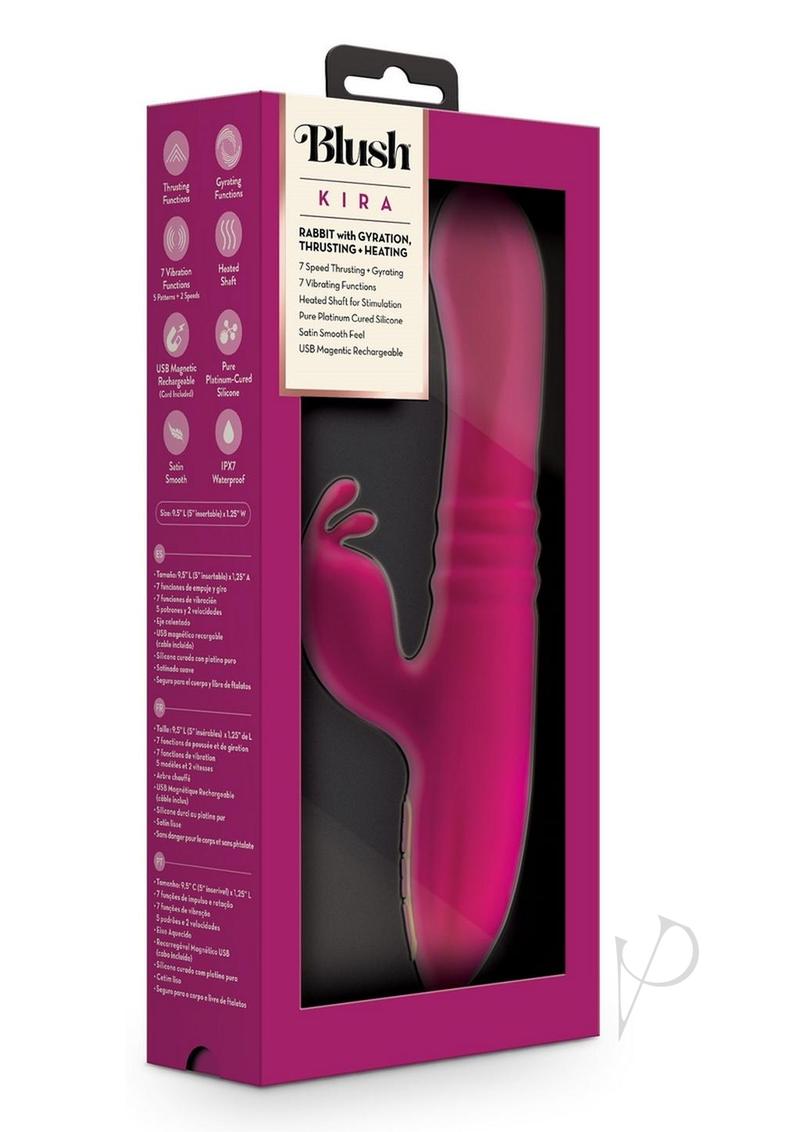 Kira Rechargeable Silicone Rabbit Vibrator - Waterproof G-Spot & Clitoral Stimulator for Women, Velvet Pink | Perfect for Solo Play & Couples Intimacy