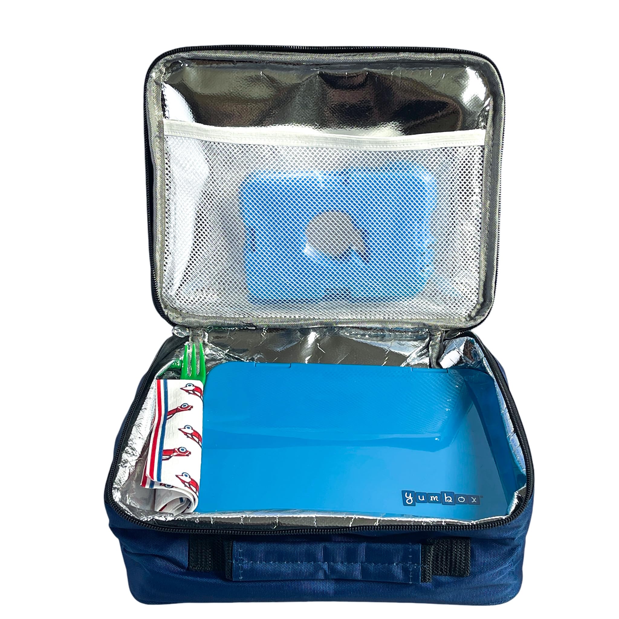 Yumbox Prêt Stainless Steel Bento Lunch Box with Leakproof Lid - Durable & Reusable Food Container for Sandwiches, Snacks, Salads & Meal Prep - Perfect for School, Office, Picnics & Travel (Normandy Blue)