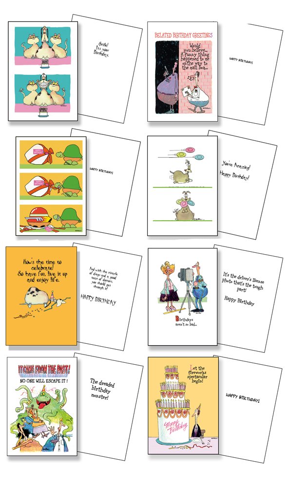 48 Funny Birthday Cards with Envelopes - Assorted Humorous Greeting Card Box Set by Stonehouse Collection | Perfect for Parties, Gifts & Special Occasions