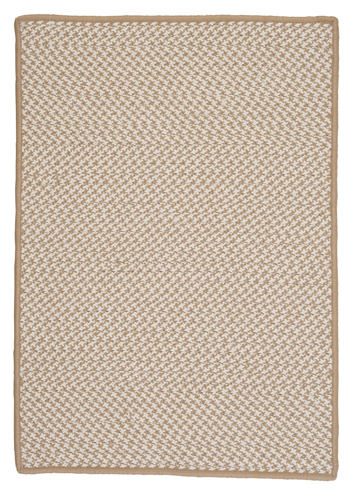 Colonial Mills Outdoor Houndstooth Tweed Area Rug 6'x9' in Cuban Sand - Durable All-Weather Patio Rug for Deck, Porch, and Outdoor Living Spaces