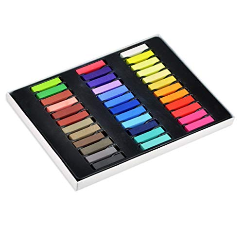 Lurrose 36 Colors Hair Chalk Set - Washable Temporary Hair Dye for Kids, DIY Hair Color for Birthday Parties, Cosplay & Halloween Costumes - Safe & Fun Hair Styling Toy for Girls & Boys