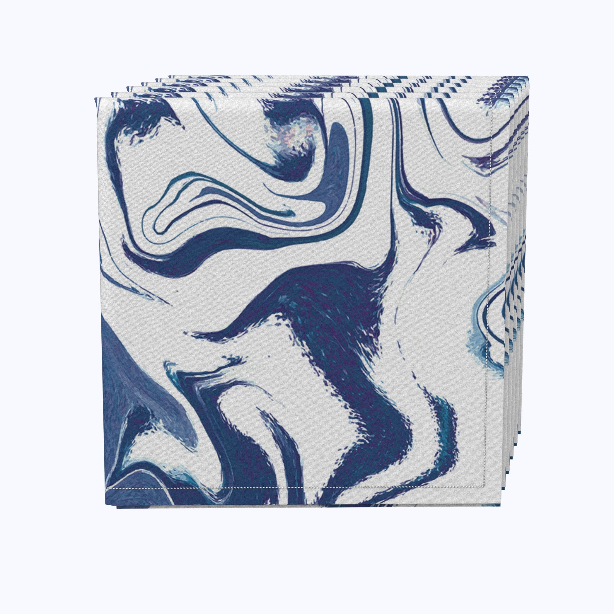 Premium Blue Marble Pattern Paper Napkins for Dinner Parties, Weddings & Events - 100% Biodegradable, Elegant Disposable Tableware for Home & Restaurant Use