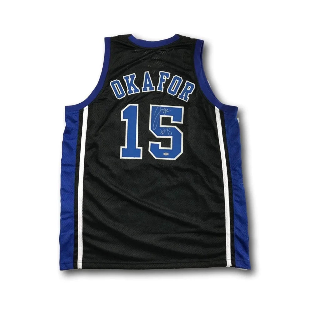 Authentic Jahlil Okafor Signed Duke Blue Devils Basketball Jersey with JSA COA - Collectible Memorabilia for Sports Fans and Duke Alumni