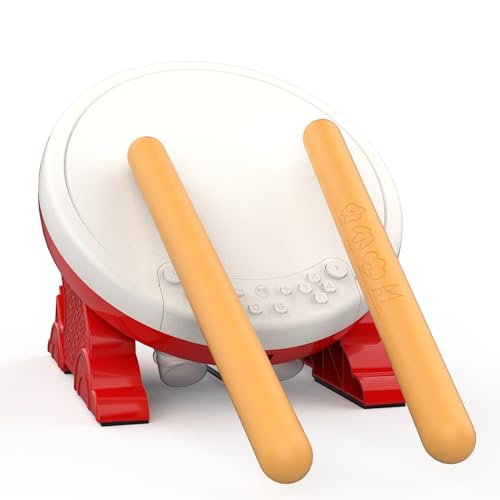 IINE Taiko Drum Controller for Nintendo Switch, PS4, PC - Compatible with Taiko no Tatsujin Game - Includes 2 Drum Sticks - Perfect for Rhythm Gaming, Party Entertainment & Japanese Music Simulation